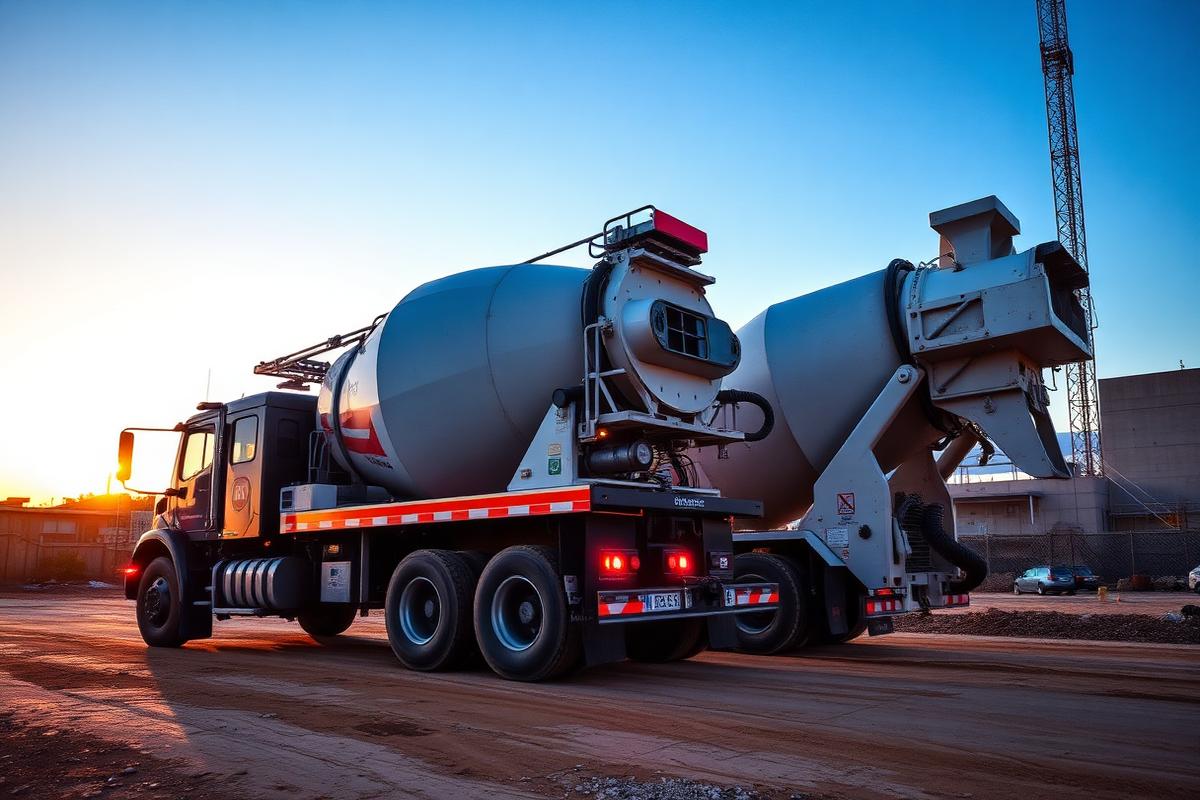 Concrete pump truck