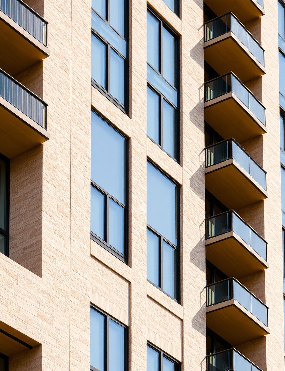 Premium stone facade detail